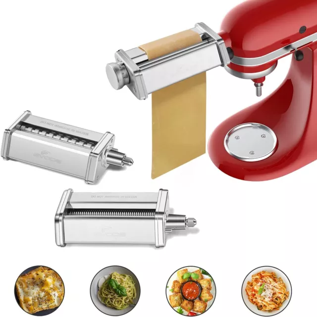 KitchenAid Stand Mixer Pasta Attachment: Pasta Roller & Cutters Stainless Steel