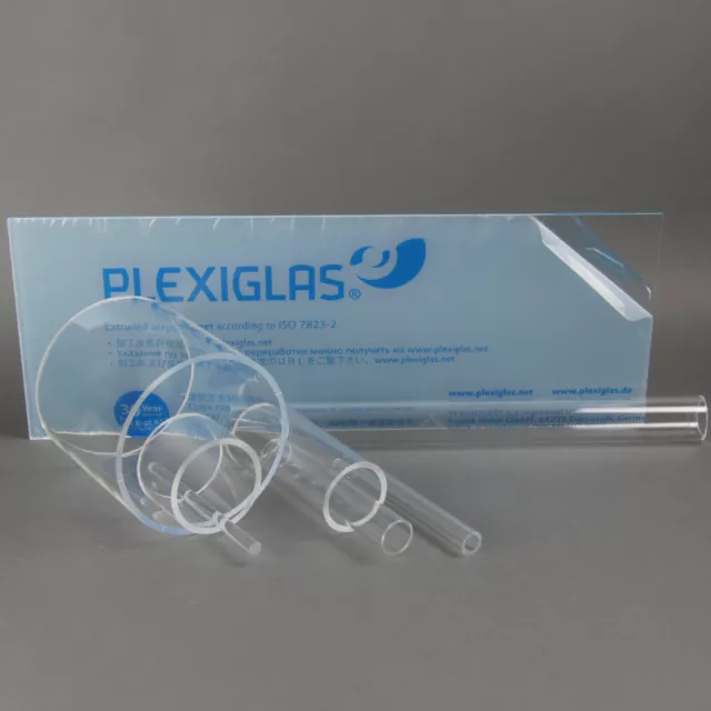 PLEXIGLAS ROHR (8,70-117,10 €/m) ACRYLGLASROHR 1000 mm PLEXIGLAS GLASKLAR ROHR