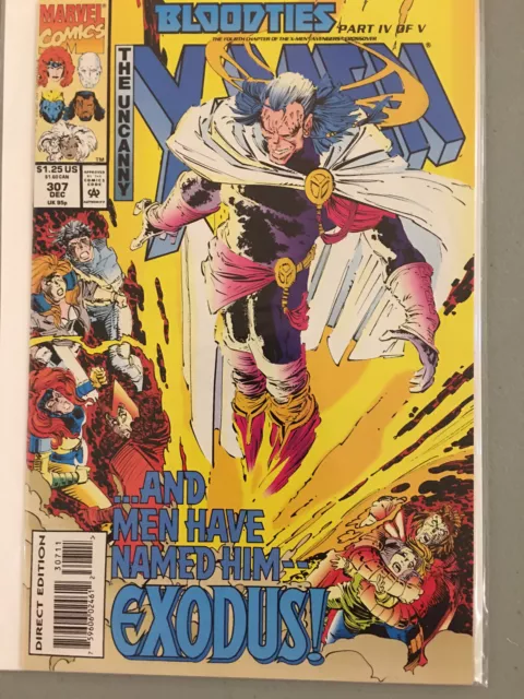 Uncanny X-Men 307 🔑1993 Blood Ties Part 4🔥EXODUS App🔥Marvel Comics🔥NM-