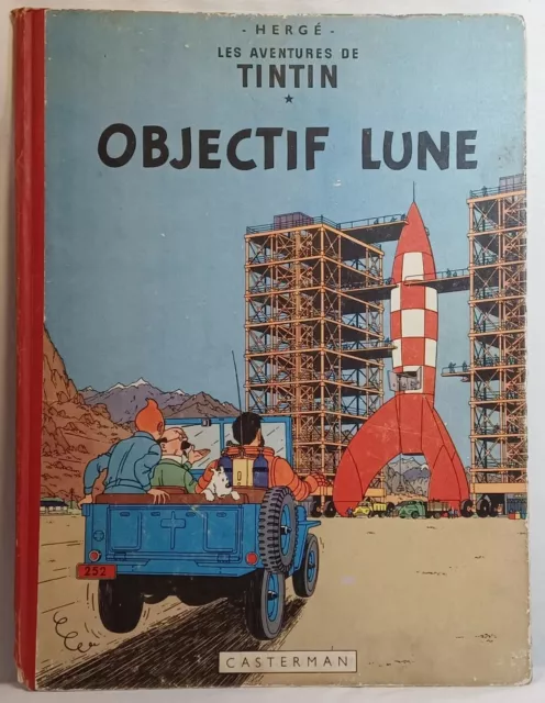 ② Tintin : Objectif lune Hergé EO 1953 B8 — BD — 2ememain