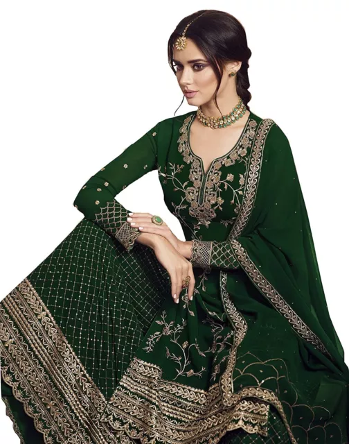 Nuovo abito plazzo designer Salwar indiano Sharara Kameez abito pakistano donna 3