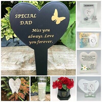Uncle Heart Shaped Butterfly Graveside Stake Orament Funeral Tribute Crem Decor 