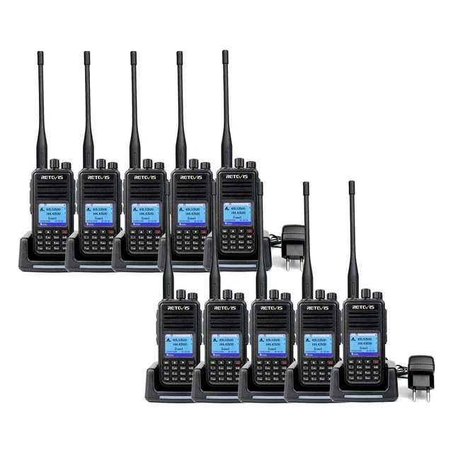 10pcs Retevis Funkgerät RT3S DMR Dualband Digital/Analog Walkie-Talkie 2000mAh