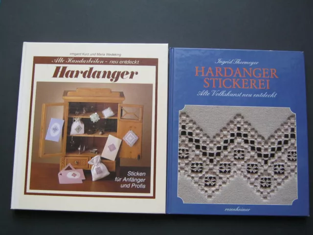 2 libros bordado Hardanger Irmgard corto Maria Wedeking Thormeyer