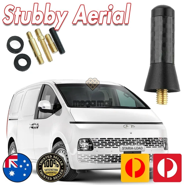 Autotecnica 7.5cm Bee Sting Antenna – Black Carbon Look For Hyundai I20 (Stubby)