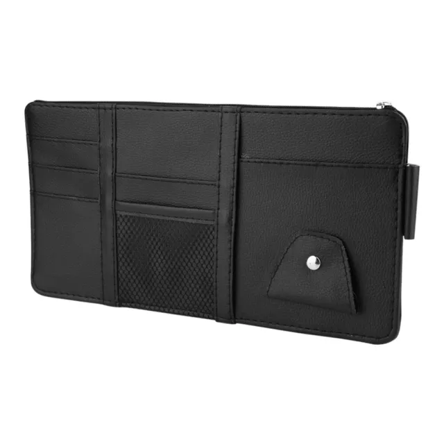 Universal Car Sun Visor Leather CD Sunglass Card Organizer Holder