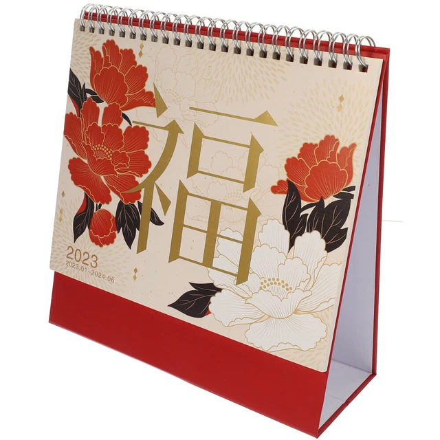 Mini Calendario Da Tavolo 2026 Con Vacanze UK - Rettangolare, Mensile, Con Spazio Note, Supporto Robusto, Nero, 15x7,5x6,5 Cm
