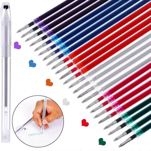 Stitch Erasable Pen Disappearing Pen Fabric Markers Pencil Water-soluble Refill