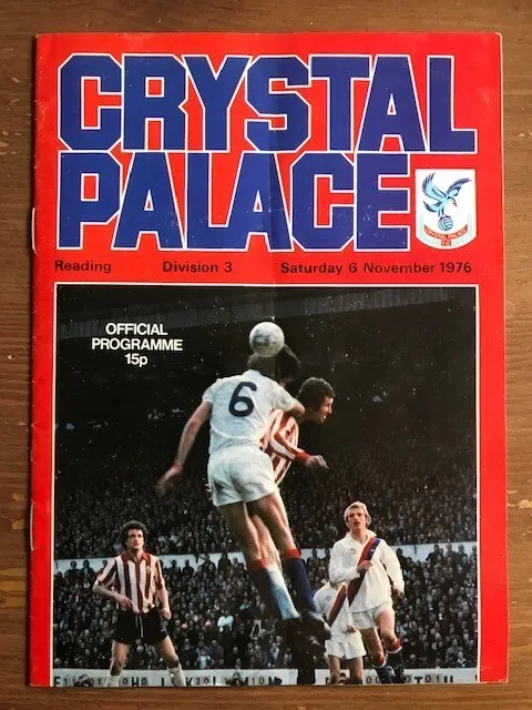 Crystal Palace v. Reading 1976/1977 Division 3 - Very Good