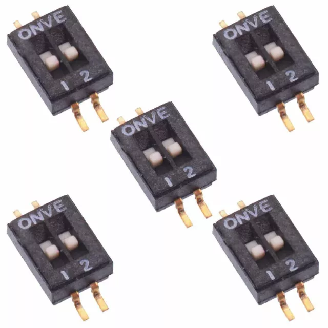 5 x 2 Way Half Pitch SMD DIL Switch 1.27mm