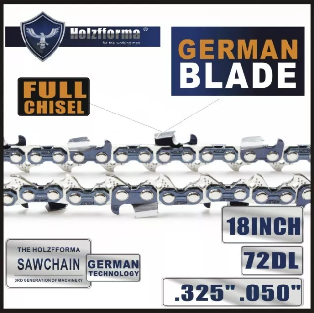 Brand New Holzfforma Saw Chain 18" .325" .050" 72DL For Many Husqvarna Chainsaw