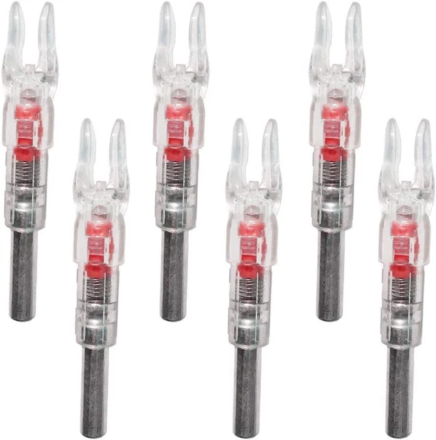 6Pcs Automatic LED Lighted Nocks Shooting Archery Arrows 6.2mm Arrow Nock Tail