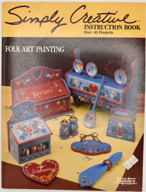 Libro de Instrucciones Simply Creativo Pipka Ulvilden Arte Popular Paso a Paso Pintura de Colección