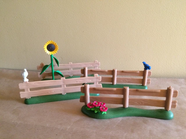 Playmobil 3 barrières rustiques fines