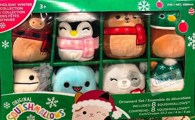 Squishmallow Winter Holiday 8 Pack 4 Inch Plush Ornament Set Collection  2023 New