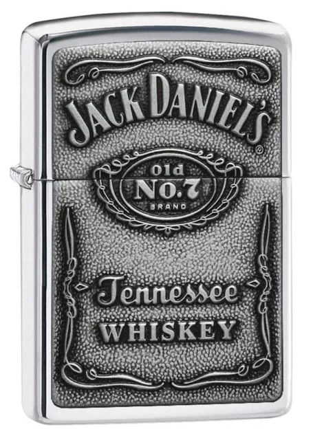 Zippo 250JD-427, Jack Daniel's Tennessee Whisky  Emblem Chrome Lighter