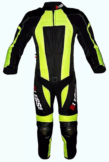 Mini Motorbike Kids Leather Textile Suit Age 4 To 16 years Protectors CE BIESSE