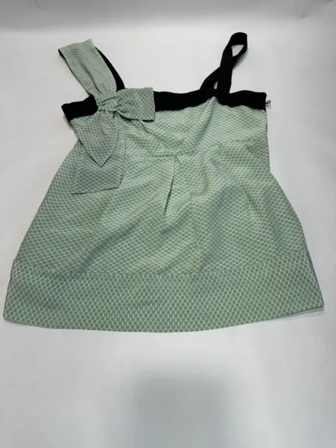 Marc Jacobs Green Polka Dot Bow Top Size: 2