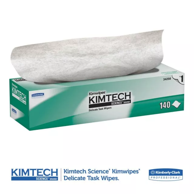 9 Boxes Kimtech Kimwipes 1 Ply Delicate Task Wipes 14.7”x16.6” White 1260 Wipes