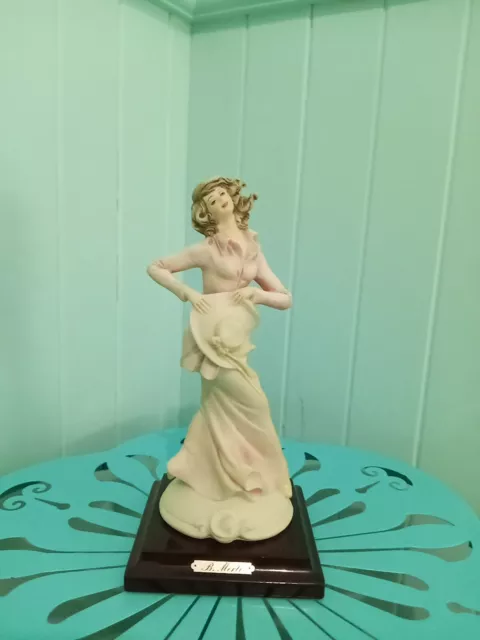 B. Merli Capodimonte Porcelain Lady With Hat Figurine Signed Italy