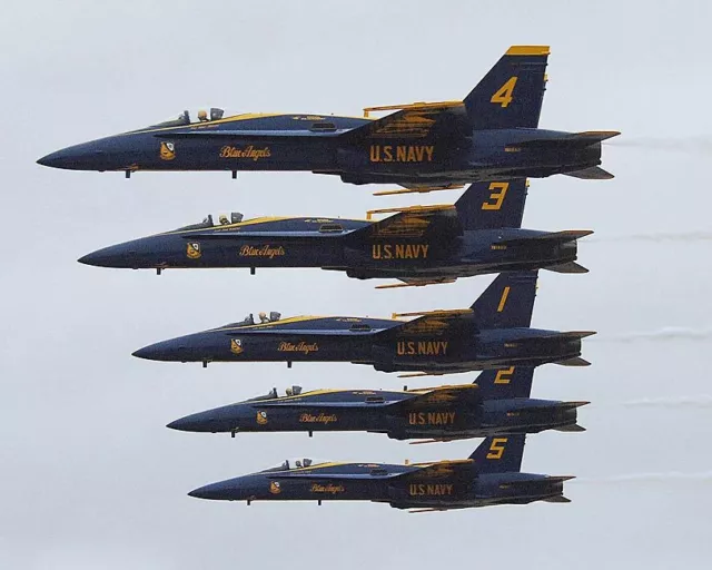 U.S. NAVY BLUE ANGELS AT MIRAMAR AIR SHOW 11x14 SILVER HALIDE PHOTO PRINT