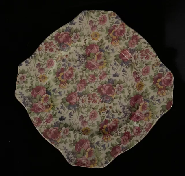 Royal Winton China Summertime 8 in Square Salad Plate England Vintage