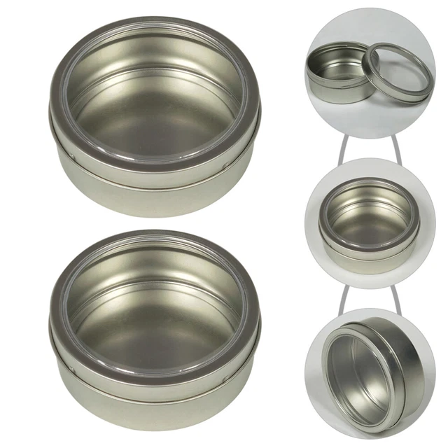 2 pezzi lattine rotonde copertura in lamiera candela custodie caramelle imballaggio lattine Feuerz