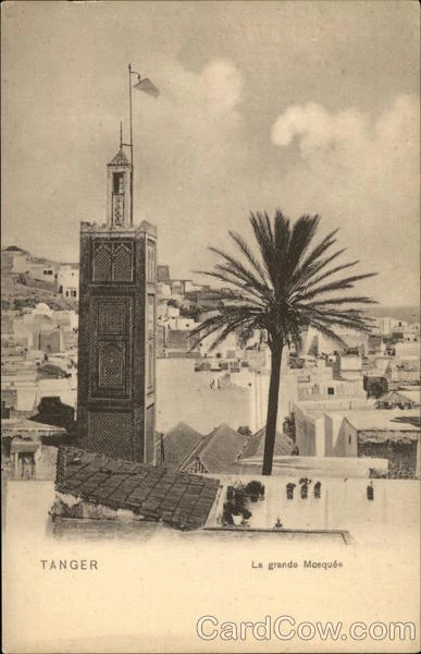 Morocco Tangier La Grande Mosquee Postcard Vintage Post Card