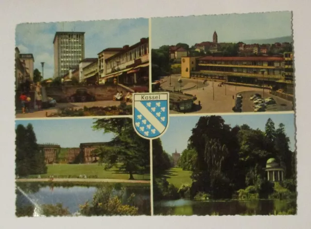 Postcard Kassel, 4 motifs, unrun