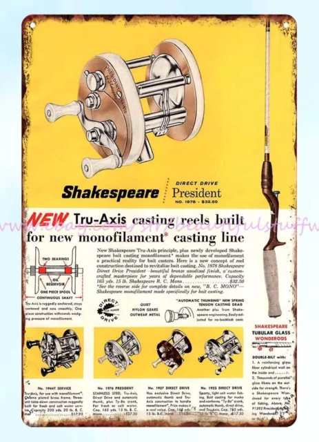 VINTAGE SHAKESPEARE 2400 Spinning Reel METAL $14.99 - PicClick