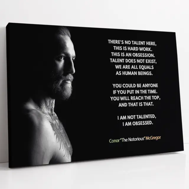 CONOR McGREGOR 'I Am Not Talented' CITAZIONE UFC MMA ~ Stampa tela foto arte da parete