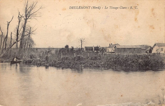 Antique postcard Dept 59 Nord - Deulemont le Tissage Claro