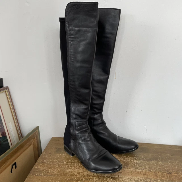 CLARKS CADDY BELLE Suede Knee Boot with Elasticated Back Panel Size Uk 5 79.99 PicClick UK