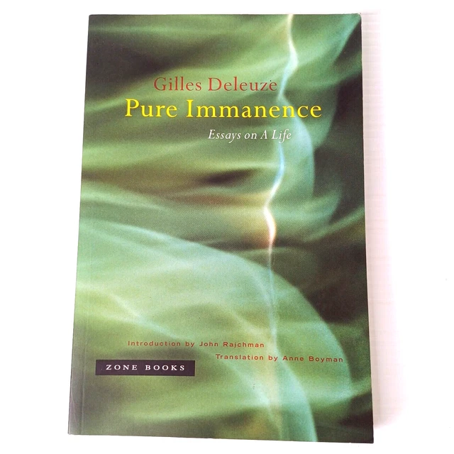 GILLES DELEUZE PURE Immanence Essays on a Life Paperback Philosophy