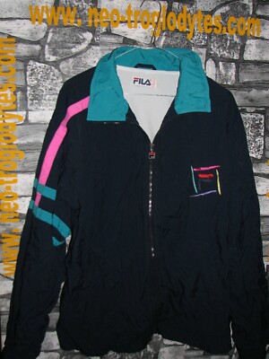 Australian Vintage Fila Borg  tennis tracksuit  jacket ' 80s  made Italy giacca tuta 