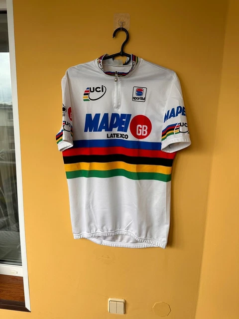 RARE Mapei GB 1996 World Champion Johan Messeuw Sportful cycling jersey size XL RARE Mapei GB 1996 World Champion Johan Messeuw Sportful cycling jersey size XL