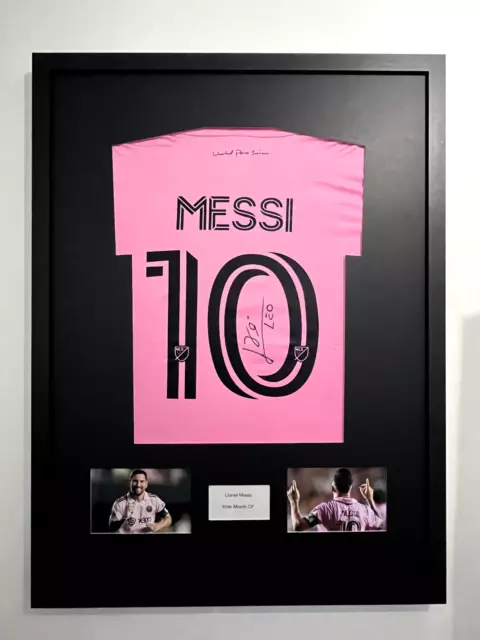 Lionel Messi Signed Shirt - Inter Miami 23/24 Framed Shirt. Printed Signature