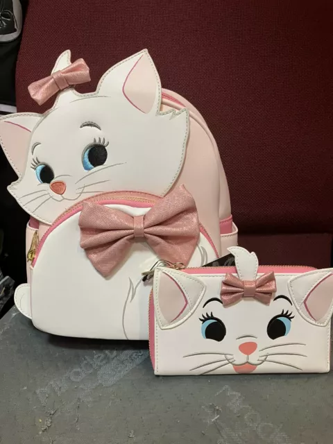 Disney’s The Aristocats Sassy Marie Loungefly Mini Backpack And Wallet - NWT