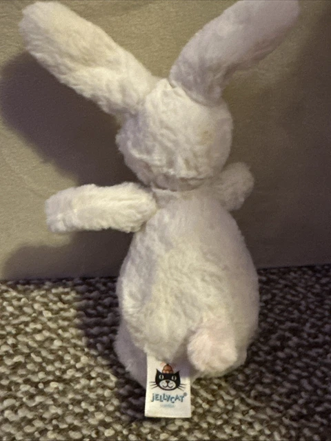 JELLYCAT PINK WHITE Bobtail Bunny Rabbit Rattle Comforter Plush Toy £11 ...