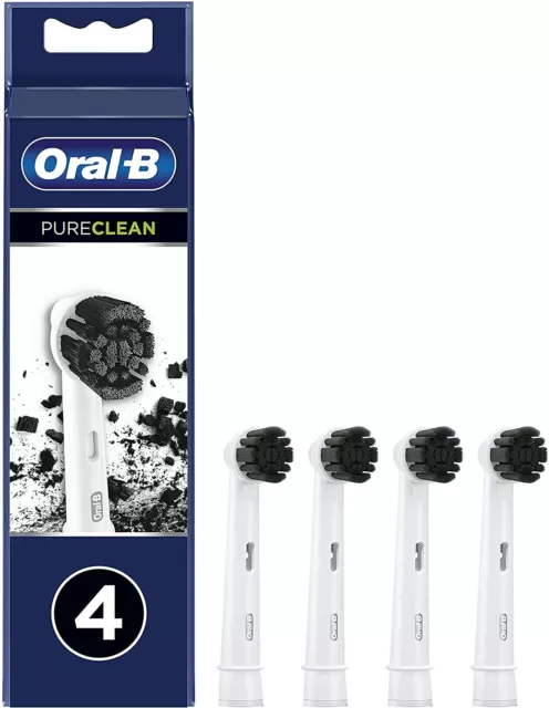 Lot Pack 4 Brossettes Oral B Pure Clean Charbon Têtes brosse à dent électrique