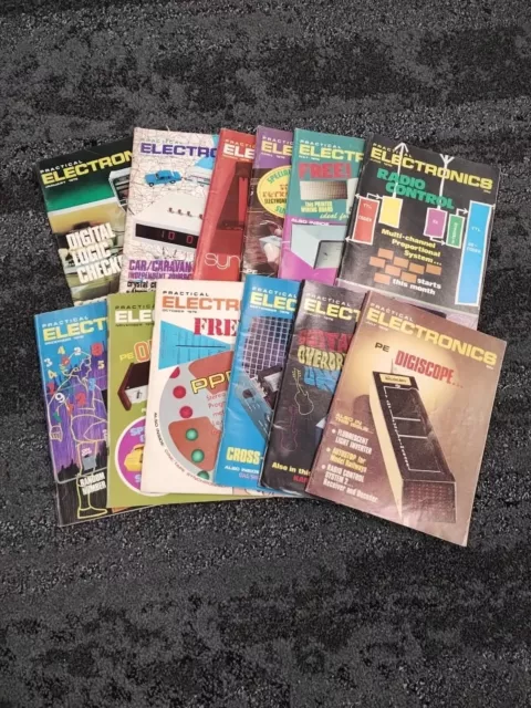 PRACTICAL ELECTRONICS - 1976 Vol 12 All 12 Magazines Jan to Dec Good Condition