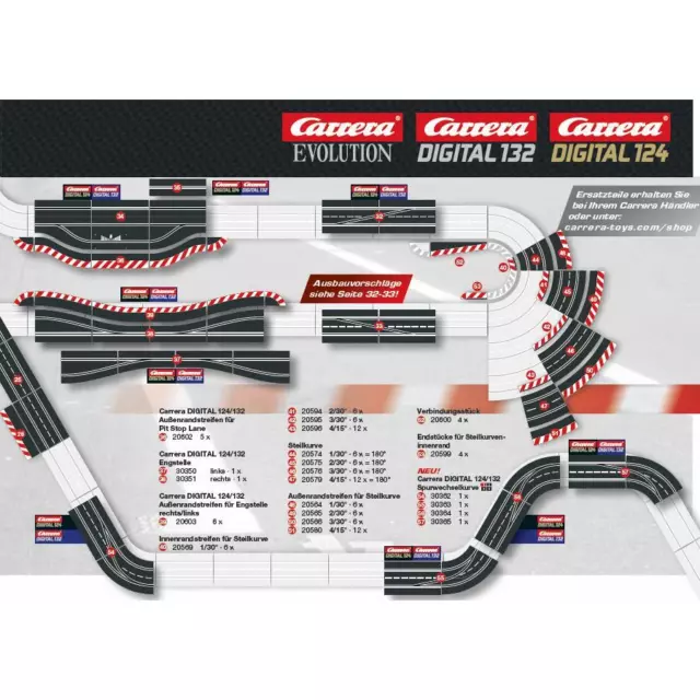 Carrera Digital 124 132 Evolution Schienen