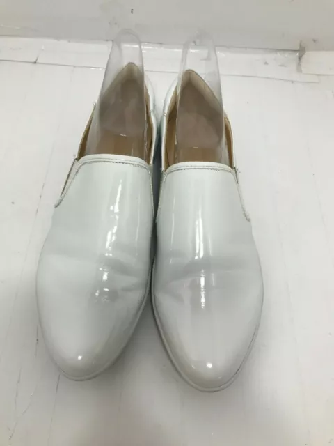 Nine West Lil Devil Size 9M White Patent Synthetic Slip-on Sneakers Shoes 2