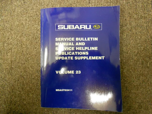 2002 Subaru Service Bulletin Service Repair Shop Manual FACTORY OEM BOOK 02