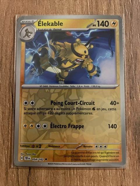 CARTE POKÉMON ELEKABLE 054/162 EV05 Reverse Forces Temporelles TEF FR ...