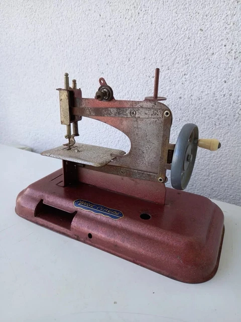 Machine a Coudre Jouet Vintage Complete Avec Boite Pedale