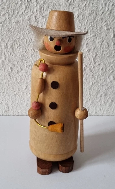 nettes Räuchermännchen - Hirte mit Pfeife und Stock - Naturholz - Erzgebirge