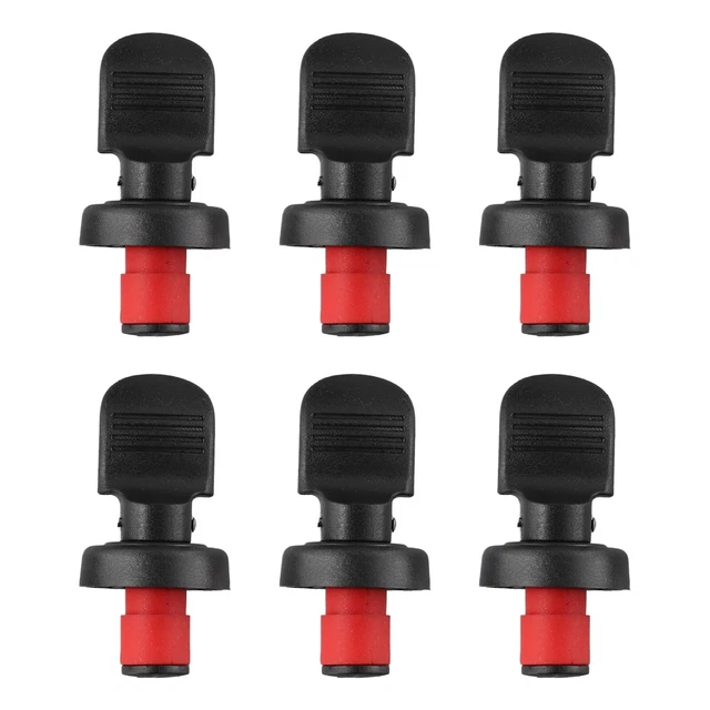 Lot De 6 Vannes De Purge Radiateur Et 6 Bouchons Obturateur - Filetage 1/2" - Laiton Et Silicone, Pour Chauffage Central