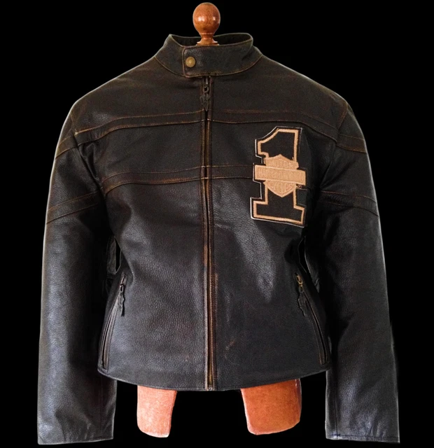Cappotto giacca moto Harley Davidson in pelle moto biker cafe racer brando