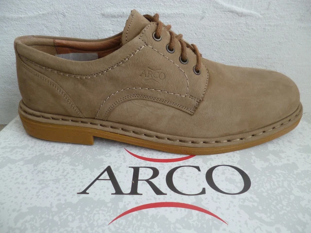 Arco Chaussures à Lacets Basses Décontractées en Cuir Beige Neuf